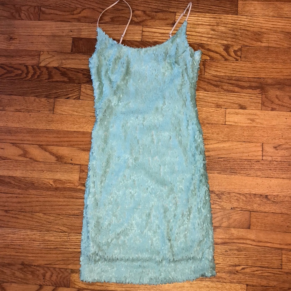 Sequin dress Mint green color size Small
